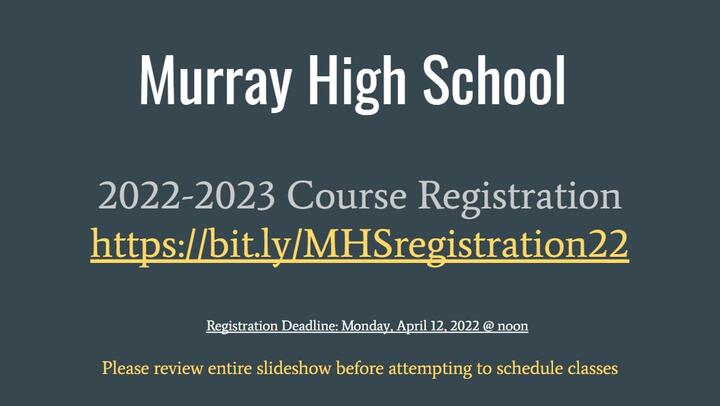 MHS 2022-23 Course Registration sign-up